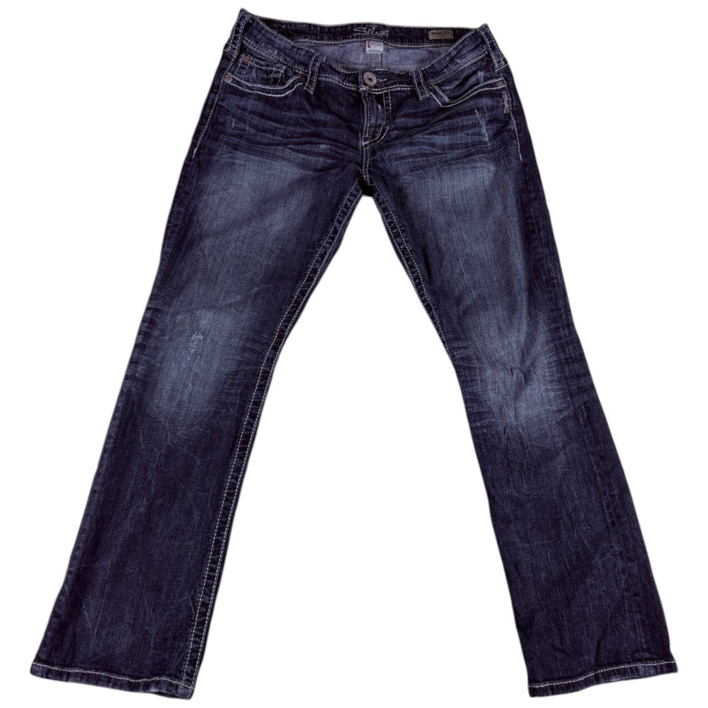 Silver Jeans Co. Berkley‎ Straight Womens 31x30 (31x28.5) Blue Denim Medium Wash